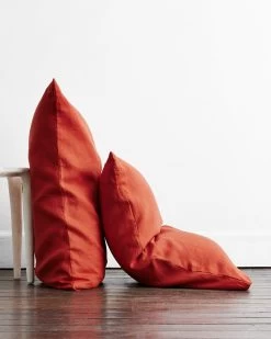 Paprika 100% French Flax Linen Pillowcases (Set Of Two)