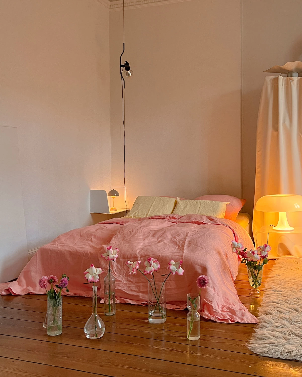 Peach 100% French Flax Linen Bedding Set 7 Peach 100% French Flax Linen Bedding Set - Image 5