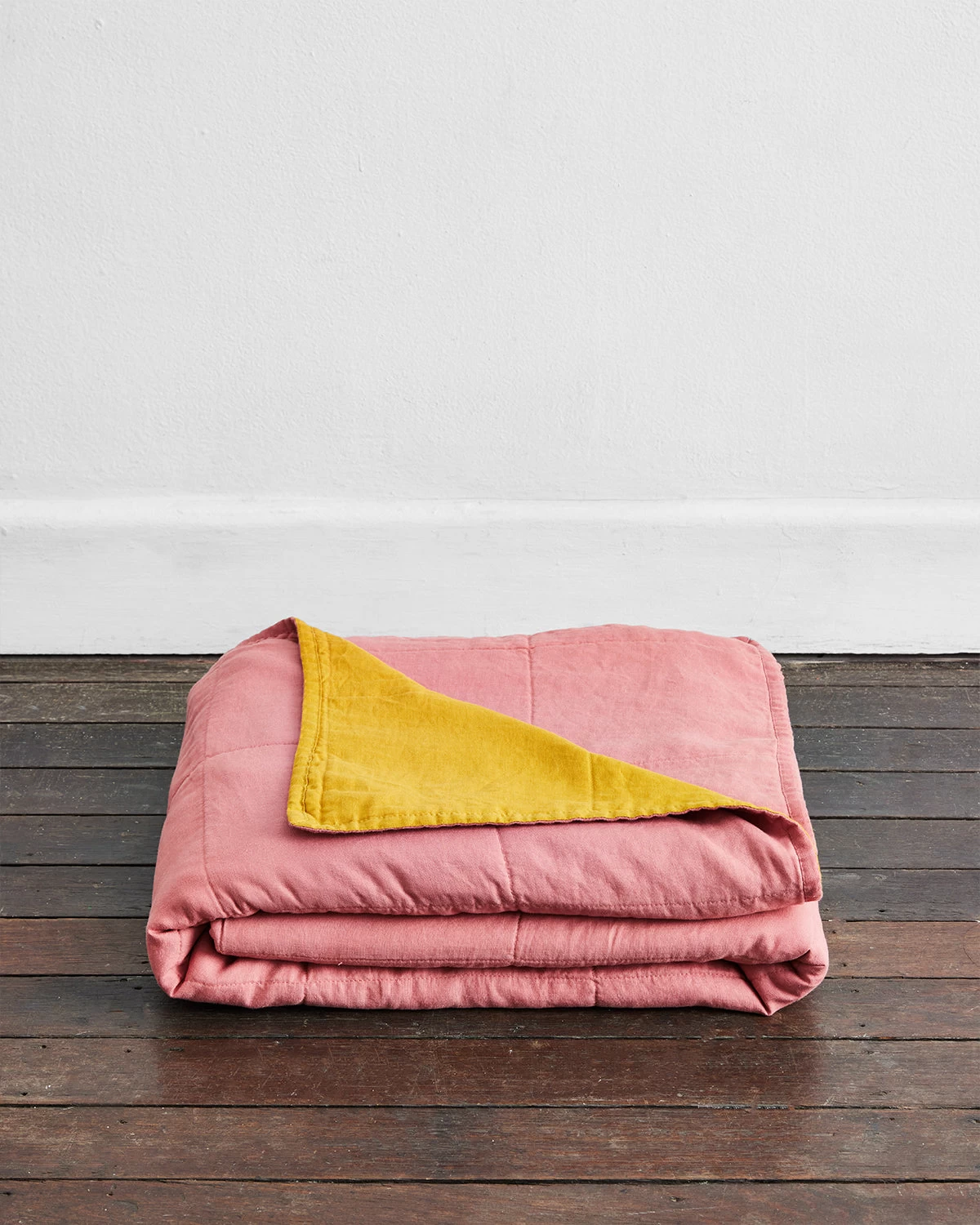 Pink Clay & Turmeric Two-Tone Quilt 5 Pink Clay & Turmeric Two-Tone Quilt - Image 3