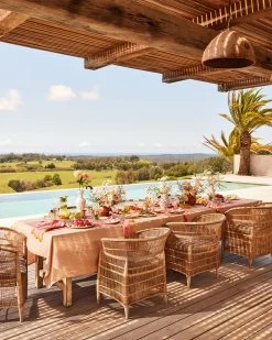 Pink Clay 100% French Flax Linen Placemats (Set Of Four) 12 Pink Clay 100% French Flax Linen Placemats (Set Of Four) -Bed Series Store pink03