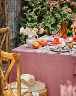 Terracotta 100% French Flax Linen Placemats (Set Of Four) -Bed Series Store pink1 db74ec79 0c58 4c9a 89c0 ae280a8e675e