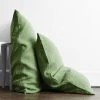 Pistachio 100% French Flax Linen Pillowcases (Set Of Two) -Bed Series Store pistachio 02