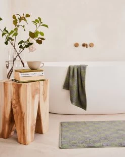 Pistachio & Mineral Check 100% French Flax Linen Terry Hand And Face Towel 7 Pistachio & Mineral Check 100% French Flax Linen Terry Hand And Face Towel -Bed Series Store pistachio mineral 2