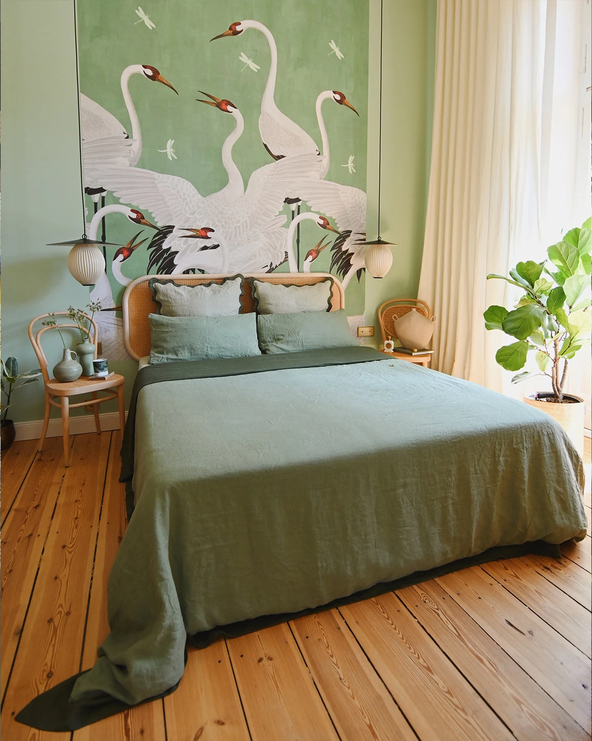 Sage & Olive 100% French Flax Linen Scalloped European Pillowcases (Set Of Two) 6 Sage & Olive 100% French Flax Linen Scalloped European Pillowcases (Set Of Two) - Image 4