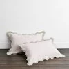 Rosewater & Sage 100% French Flax Linen Scalloped Pillowcases (Set Of Two)