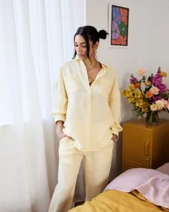 Limoncello 100% French Flax Linen Pants 9 Limoncello 100% French Flax Linen Pants -Bed Series Store rowi limoncello pant c1620857 bd3b 4fd7 87b9 7533b0227080