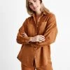 Rust 100% French Flax Linen Long Sleeve Shirt -Bed Series Store rust 02 acd48595 a399 4dde b787 de63f32b1450