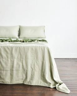 Sage & Olive Two-Tone Quilt -Bed Series Store sage 5