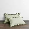 Sage & Olive 100% French Flax Linen Scalloped Pillowcases (Set Of Two)