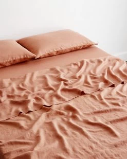 Hazelnut 100% French Flax Linen Sheet Set -Bed Series Store sheet 03