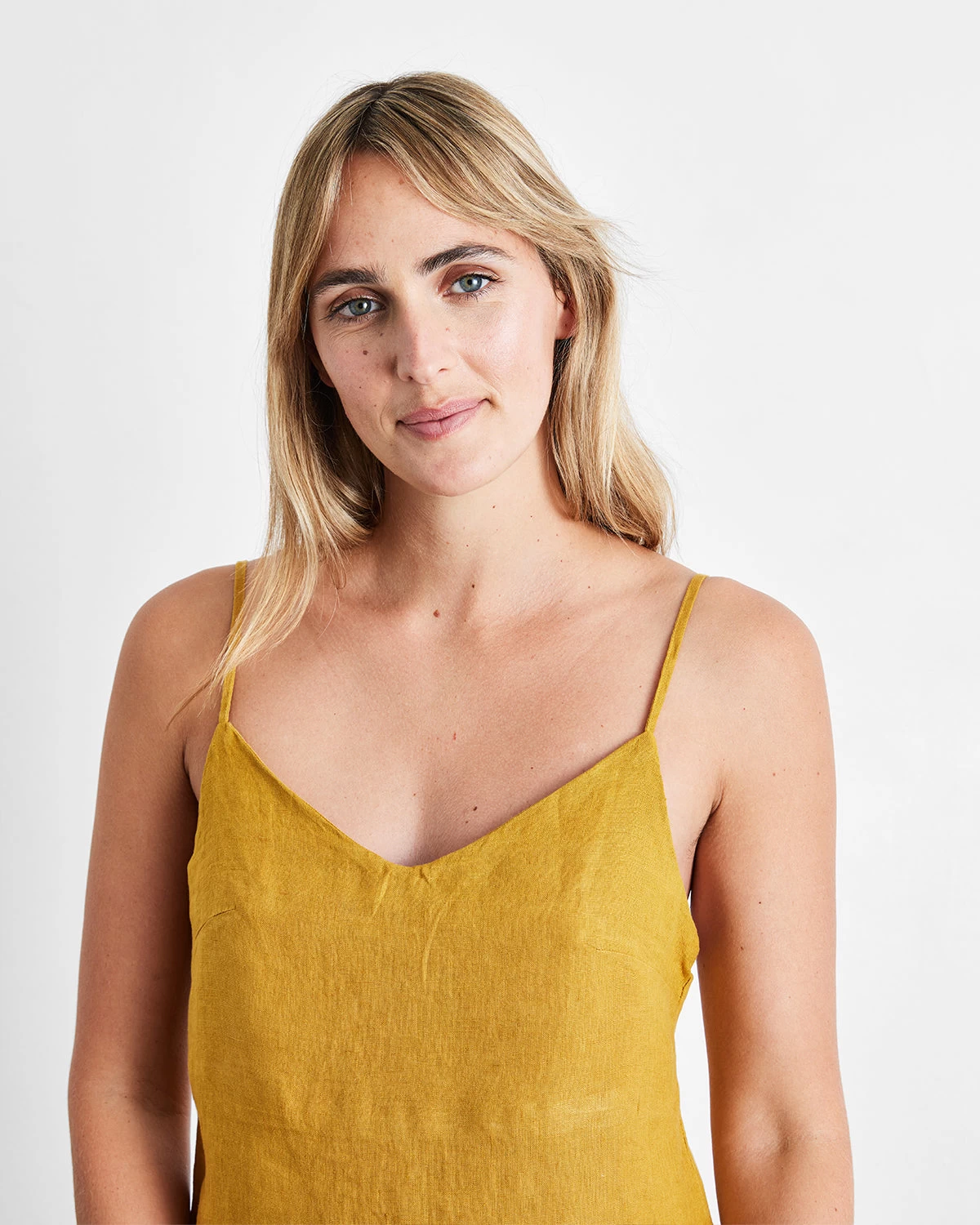 Turmeric 100% French Flax Linen Slip 6 Turmeric 100% French Flax Linen Slip - Image 4