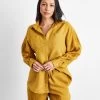 Turmeric 100% French Flax Linen Long Sleeve Shirt -Bed Series Store tur 03 bd3c29cc 0b5f 450f bbab dd6b73c05e00