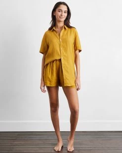 Turmeric Short Sleepwear Set -Bed Series Store turmeric top 04 78557d13 f762 4c53 a13d e8d15a477302
