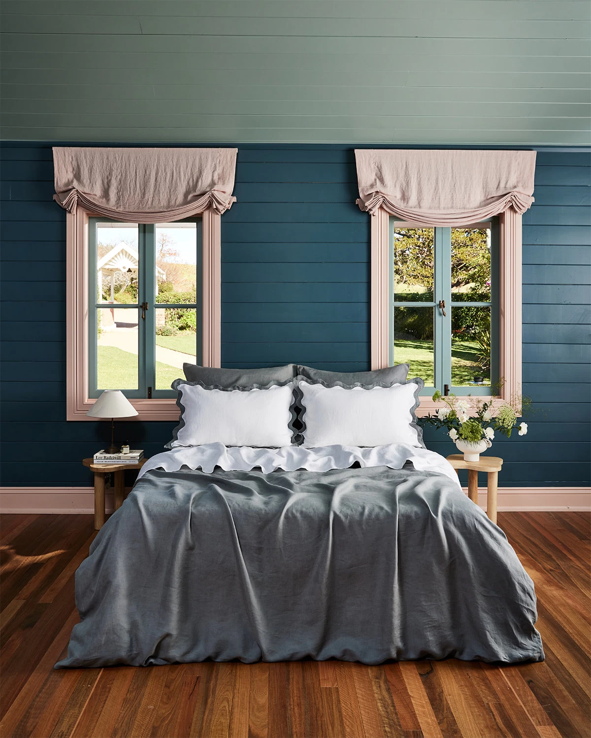 White & Mineral 100% French Flax Linen Scalloped Pillowcases (Set Of Two) 7 White & Mineral 100% French Flax Linen Scalloped Pillowcases (Set Of Two) - Image 5